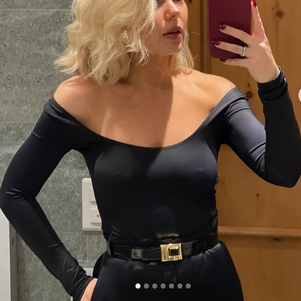 Balenciaga Open Scoop Neckline Bodysuit